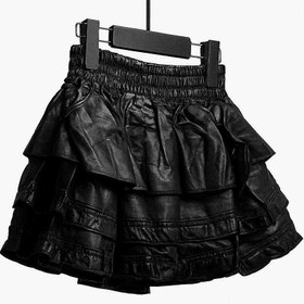 تصویر دامن کوتاه چرم 