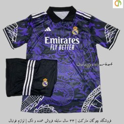 تصویر لباس رئال مادرید بنفش 2025 هواداری کیفیت A+ تایلندی Real Madrid purple 2025 fan uniform, Thai A+ quality