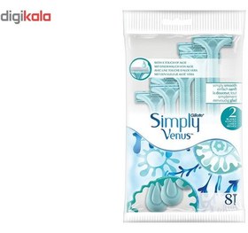 تصویر خود تراش ژیلت مدل 2 Simply Venus بسته 4 عددی | تیغ اصلاح