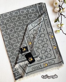 تصویر شال نخی سی کی ck - کرم Ck