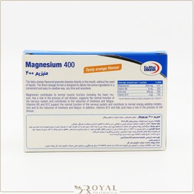 تصویر ساشه منیزیم ۴۰۰ یوروویتال بسته ۳۰ عددی 