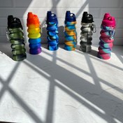 تصویر قمقمه سیلیکونی - آبی سرمه ای 