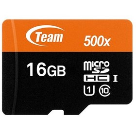 تصویر رم میکرو ۱۶ گیگ تیم گروپ TeamGroup 500X U1 C10 80MB/s TEAMGROUP 500X U1 C10 80MB/S 16GB MICROSD MEMORY CARD