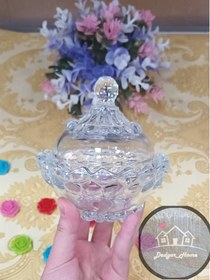 تصویر قندان شیشه ای 