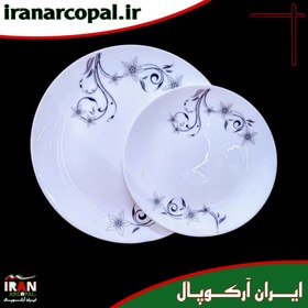 تصویر سرویس غذاخوری 26 پارچه آرکوپال (۶ نفره) سزار مشکی iropal 26 Pcs