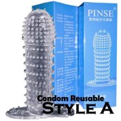 تصویر کاندوم ژله‌ای خاردار مدل پنیس مدل A Condom Reusable PINSE A