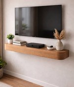 تصویر شلف TV لبه کرو(روکش بلوط) 