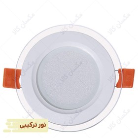 تصویر پنل سقفی SMD دورشیشه 9w باراد نور مدل دایکست | نور ترکیبی 