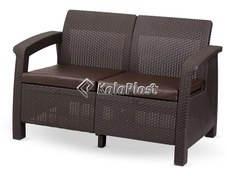 تصویر مبل دو نفره حصیری نظری مقاوم در برابر آفتاب و رطوبت 