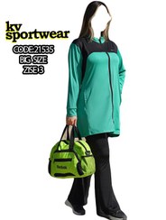 تصویر ست مانتو شلوار دمپا بوت کات سایز بزرگ ورزشی زنانه NIKE کد 003 ا NIKE womens big size sports coat pants flip flops boot cut code 003 NIKE womens big size sports coat pants flip flops boot cut code 003