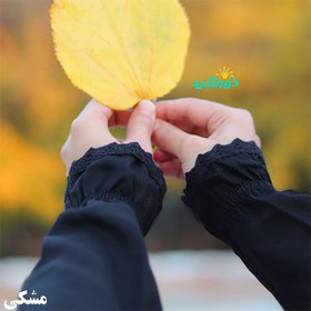 تصویر ساق دست حریر لمه مشکی کد 3604 