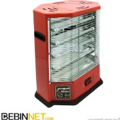 تصویر بخاری برقی گرما گستر مهر مدل تویست _ فن دار ا 4 flame electric heater with Mehr fan 4 flame electric heater with Mehr fan