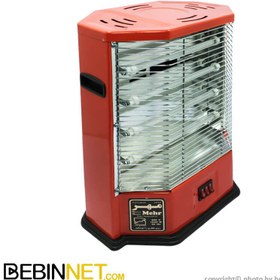 تصویر بخاری برقی گرما گستر مهر مدل تویست _ فن دار ا mehr electric heater mehr electric heater