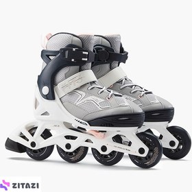 تصویر اسکیت کودکانه اکسیلو - دکتلون OXELO Kids Skates - Black / Gray - FIT3 