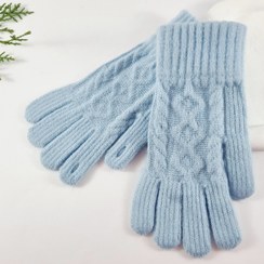 تصویر دستکش موهر زنانه اسپرت در سه رنگ قابل استفاده با موبایل، نرم و لطیف و گرم برای زمستان 