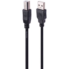 تصویر کابل پرینتر الون طول 3 متر ELEVEN USB TO TYPE-B CABLE 3M