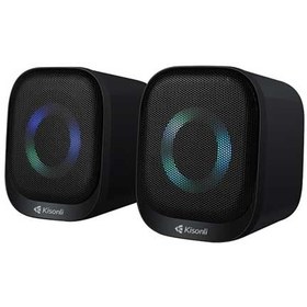 تصویر اسپیکر دسکتاپ کیسونلی مدل X-3 RGB Kisonli X-3 RGB Desktop Speaker