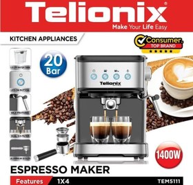 تصویر اسپرسوساز تلیونیکس مدل TEM5111 Telionix TEM5111 Espresso maker