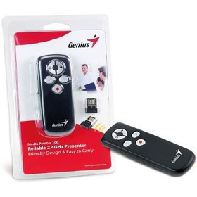 تصویر پرزنتر بی سیم جنیوس مدل Media Pointer 100 Genius Media Pointer 100 Cordless Presenter