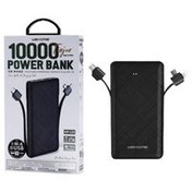 تصویر پاور بانک 10000 mAh با کابل3سر Wekome WP-139 
