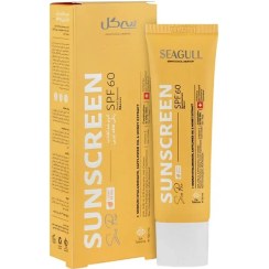 تصویر ضدآفتاب SPF60 سی گل بژ روشن مناسب پوست مختلط تا چرب حجم 50میلی لیتر sunscreen spf60 seagull light beige suitable for combination to oily skin 50 ml