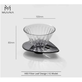 تصویر دریپر v60 پلاستیکی Love MUVNA V60 Filter Drip Maker Plastic Love Design