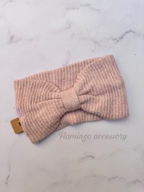 تصویر هدبند پاپیونی گلبهی 