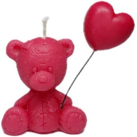 تصویر شمع تدی قلبی Lovely Teddy Candle