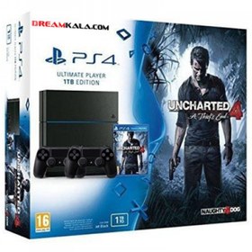 تصویر پلی استیشن 4 باندل آنچارتد ریجن 2 اروپا 1 ترابایت دو دسته - Playstation 4 Reg 2 Eu 1 TB CUH1216B 2 Dualshock 4 