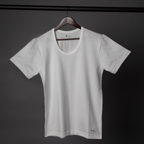 تصویر زیرپوش مردانه نیم‌آستین مردانه سفید - L 