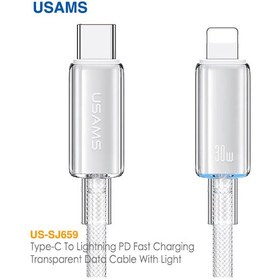 تصویر کابل USB-C به لایتنینگ یوسمز مدل US-SJ659 طول 1.2 متر 