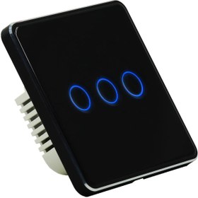 تصویر کلید سه پل Zigbee مدل curve 