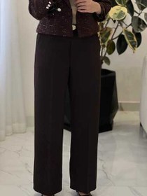 تصویر شلوار نیم بگ جنس کرپ مورگان کد 133 