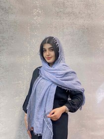 تصویر شال کنفی دور ریش - کرم 