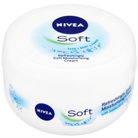 تصویر کرم نرم کننده کاسه ای نیوآ Soft حجم 300 میل Nivea Soft Moisturizing Care Cream 300ml