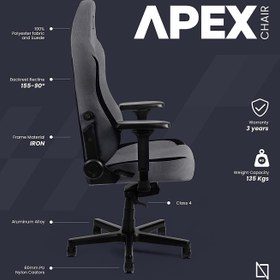 تصویر صندلی گیمینگ APEX Chair, Premium Ergonomic Soft Fabric Gaming مدل VX2776 - ارسال 20 روز کاری 