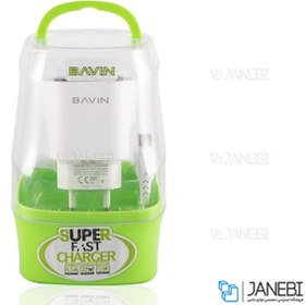 تصویر شارژر دیواری سریع و کابل تایپ سی باوین Bavin PC396Y Type-C Charger 