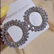 تصویر گوشواره جواهری دایره 