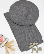 تصویر ست شال و کلاه زنانه طرح فرانسوی برت 