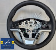 تصویر غربیلک فرمان کامل پژو 207 (فابریک خط تولید) چرم کارخانه 