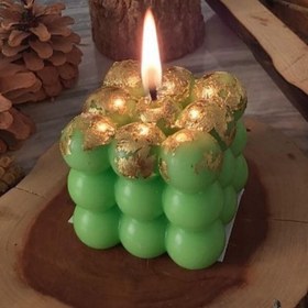 تصویر شمع روبیک بزرگ طلا کوب 