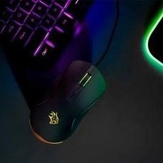 تصویر ماوس با سیم گیمینگ پرودو مدل PDX322 Porodo Gaming Wired Mouse DPI 7200 with RGB Light PDX322