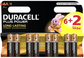 تصویر باتري قلمي دوراسل مدل Plus Power Duralock بسته 6 + 2 عددي ا Duracell Plus Power Duralock AA Battery Pack Of 6 Plus 2 Duracell Plus Power Duralock AA Battery Pack Of 6 Plus 2