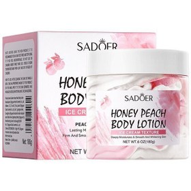 تصویر لوسیون بدن کاسه ای دو رنگ عسل و هلو سادور Sadoer Peach Body Lotion