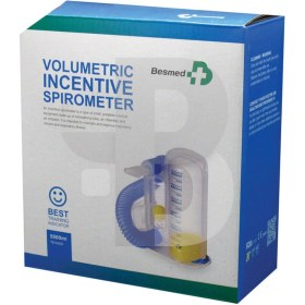 تصویر اسپیرومتری تشویقی 5000 سی سی Besmed volometric incentive spirometer besmed