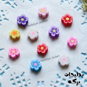 تصویر مهره فیمو طرح گل ( 10 عددی ) 