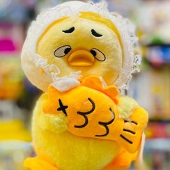 تصویر عروسک پولیشی جوجه کلاه گلدار ۲۳ سانت - مدل 