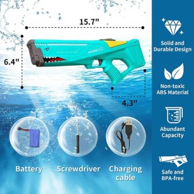 تصویر تفنگ آبپاش داوین 550 میلی لیتری Shark Electric Water Gun Davin 