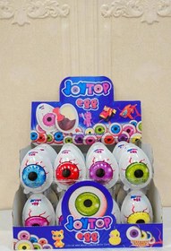 تصویر تخم مرغ شانسی جوی تاپ طرح چشم chocolate +toys