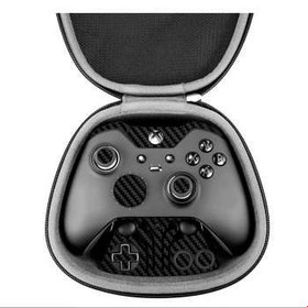 تصویر برچسب ماهوت مدل Black Carbon-fiber Texture مناسب برای دسته کنترل بازی مایکروسافت Elite Xbox One controller 